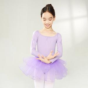 Sansha 法国三沙长袖TUTU裙式儿童体服芭蕾舞蹈服练功表演比赛裙
