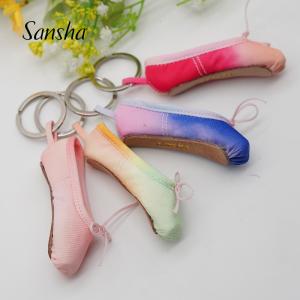 Sansha 三沙手工芭蕾舞蹈七彩足尖鞋小饰品迷你鞋子钥匙链钥匙扣
