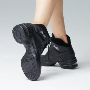 sansha 法国三沙真皮广场舞鞋跳舞运动鞋女软底 防滑现代舞蹈鞋（预售7天）