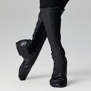 sansha三沙芭蕾舞剧院靴男女牛皮高筒舞蹈靴民族舞演出鞋弹力靴筒（定制）