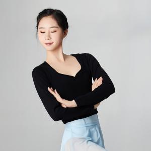 sansha 三沙舞蹈毛衣女练功服女 长袖针织上衣芭蕾舞秋冬保暖外套