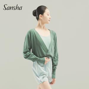 Sansha 法国三沙芭蕾舞保暖练功服女 秋冬舞蹈短上衣长袖瑜伽健服