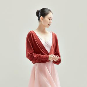 Sansha 法国三沙芭蕾舞保暖练功服女 秋冬舞蹈短上衣长袖瑜伽健服