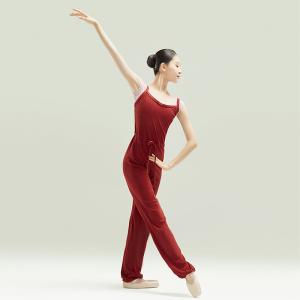 sansha 法国三沙芭蕾舞保暖连体裤女 秋冬舞蹈练功裤吊带背心长裤