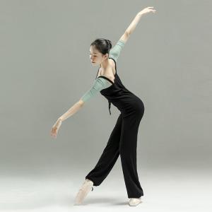 sansha 法国三沙芭蕾舞保暖连体裤女 秋冬舞蹈练功裤吊带背心长裤