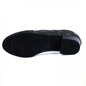 sansha 三沙舞蹈教师鞋成人女 低跟芭蕾舞蹈练功鞋提花拼接民族舞（定制7天）