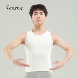 sansha 三沙青少年芭蕾舞服 男士背心舞蹈服上衣现代舞练功服表演