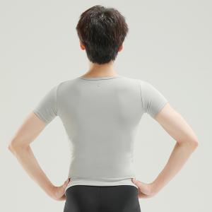sansha 三沙男芭蕾舞服上衣少年圆领短袖舞蹈练功服艺考级训练T恤