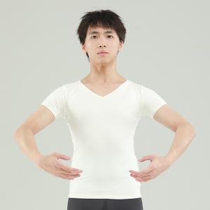 sansha 三沙男芭蕾舞服上衣少年圆领短袖舞蹈练功服艺考级训练T恤
