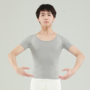 sansha 三沙男芭蕾舞服上衣少年圆领短袖舞蹈练功服艺考级训练T恤