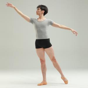 sansha 少年舞蹈短裤 男士芭蕾舞2分裤打底裤基训练功裤子棉大童