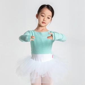 sansha 三沙儿童舞蹈练功服 长袖芭蕾舞针织上衣秋冬保暖外套表演