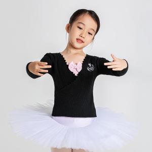 sansha 三沙儿童舞蹈毛衣 螺纹针织外套芭蕾舞长袖保暖上衣秋冬