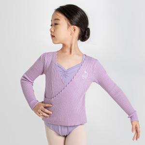 sansha 三沙儿童舞蹈毛衣 螺纹针织外套芭蕾舞长袖保暖上衣秋冬