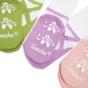 Sansha 三沙芭蕾舞蹈袜 儿童中筒袜棉防滑硅胶小腿女士儿童运动袜