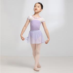 sansha 三沙舞蹈服儿童女 芭蕾舞练功服圆领开裆连体服棉表演服