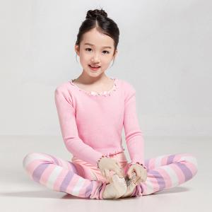 sansha 三沙儿童舞蹈保暖护腿套 秋冬舞蹈练功热身针织过膝袜套