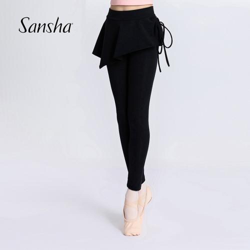sansha 三沙儿童舞蹈裤 假两件裙裤芭蕾舞练功裤瑜伽形体打底裤子