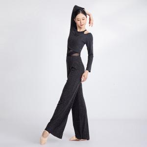 sansha 三沙舞蹈裤女 芭蕾舞练功裤秋冬保暖长裤宽松直筒裤瑜伽裤