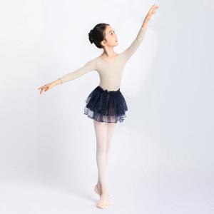Sansha 三沙芭蕾舞抢装衣 儿童隐形肉色打底衣长袖舞蹈开裆连体服