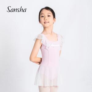 Sansha 三沙儿童舞蹈服 芭蕾舞连体裙中国舞飞袖练功服冰凉牛奶丝