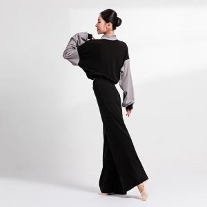 Sansha 三沙舞蹈外套短上衣女 长袖长裤芭蕾舞双面绒热身运动套装