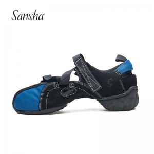 Sansha 法国三沙运动凉鞋帆布广场舞鞋橡胶两底沙滩鞋舞蹈鞋女