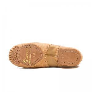 Sansha 法国三沙爵士舞鞋帆布舞蹈鞋软底矮帮系带现代舞鞋皮底