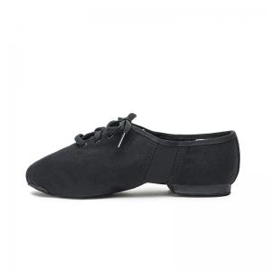 Sansha 法国三沙爵士舞鞋帆布舞蹈鞋软底矮帮系带现代舞鞋皮底